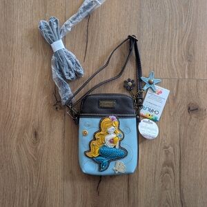 Chala Mermaid Crossbody Bag - Blue and Brown